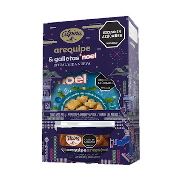 Ancheta Navideña  Alpina   Arequipe x 220 gr Y Galletas Noel x 150 gr 