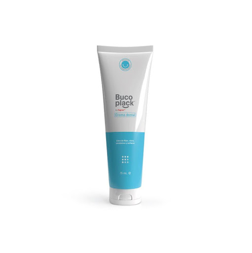 Crema dental Fagron Bucoplack sin flúor tubo 75 ml  BUCOPLACK TUBO COLAPSIBLE x 75 ML Bucoplack es una crema dental de uso diario, desarrollada con hidroxiapatita y Dentactive® (Bioextractos de caléndula, salvia y aloe), que actúan conjuntamente en la prevención de la aparición de las 