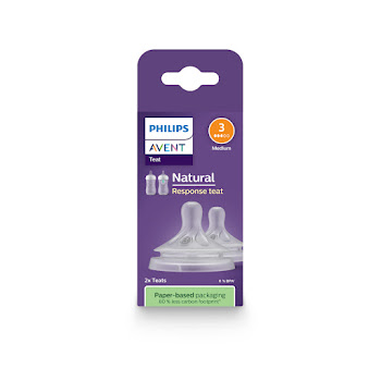 Tetina Avent Natural Response con Válvula Anticólicos Flujo 3 3m+ x 2 und  