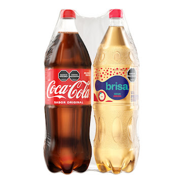 Pack De Gaseosa Coca Cola Sabor Original x 1.5 L + Agua Brisa Manzana x 1.5 L  