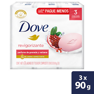 Jabón Dove Go Fresh Revorizante 90 gr x 3 und  