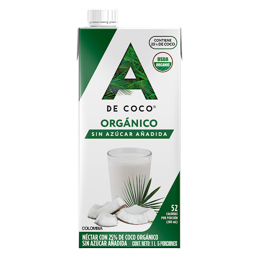 Bebida de Coco A de Coco Sin Azúcar Añadido Caja x 1 lt