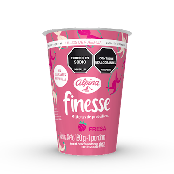 Yogurt Alpina Finesse   Fresa Hilos de Fuerza x 180 gr  