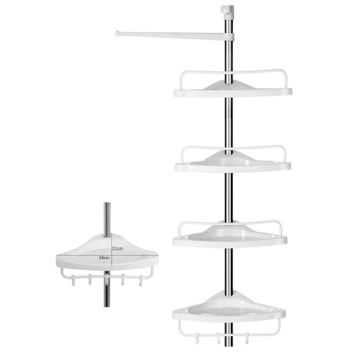 Organizador De Baño Esquinera Con Altura Regulable GENERICO Unidad x 1 ¡Optimiza el espacio de tu baño con este organizador esquinero ajustable! Diseñado para brindar máxima funcionalidad y almacenamiento, este estante de ducha es ideal para mantener tus productos de hig