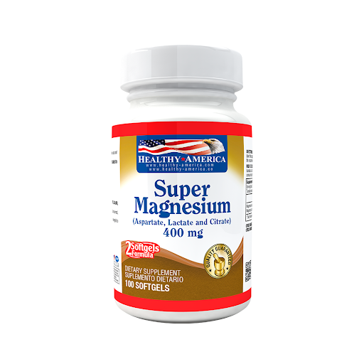 Healthy America Super Magnesio 400 mg Frasco x 100 Cápsulas