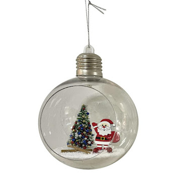 Bola Navideña Noritex Con Luz Santa Claus x 1 und  