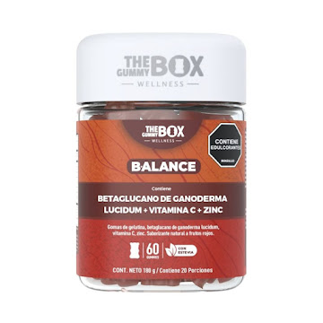 Gomas Balance The Gummy Box con Betaglucanos De Ganoderma, Vitamina C y Zinc Frasco x 60 und  