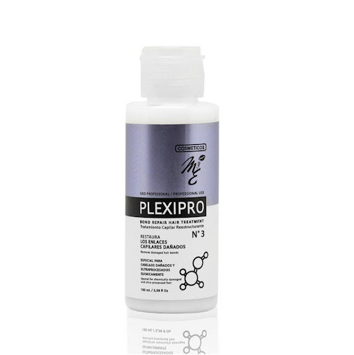 Tratamiento MYE, PLEXIPRO N°3, X 100mL, X1 Cosméticos MyE Pote x 1 El Tratamiento PLEXIPRO N°3 es la solución ideal para cabellos dañados por decoloraciones, tintes y procesos químicos intensos. Su exclusiva fórmula hidrata y nutre profundamente el cabello ayudando a
