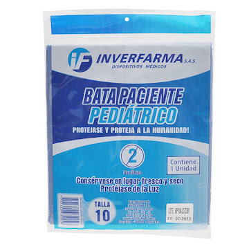 Bata Paciente Inverfarma Pediátrico Talla 10 x 1 und  