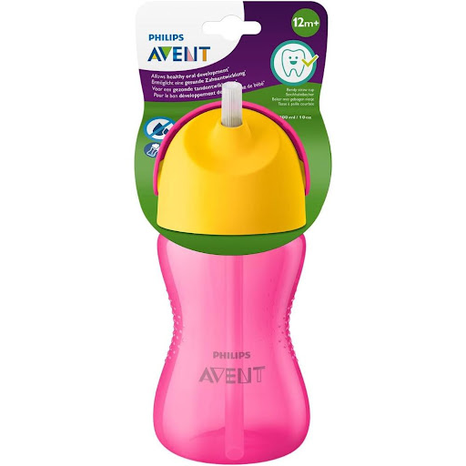 Vaso Pitillo Avent Con Boquilla Color Rosado x 1 und