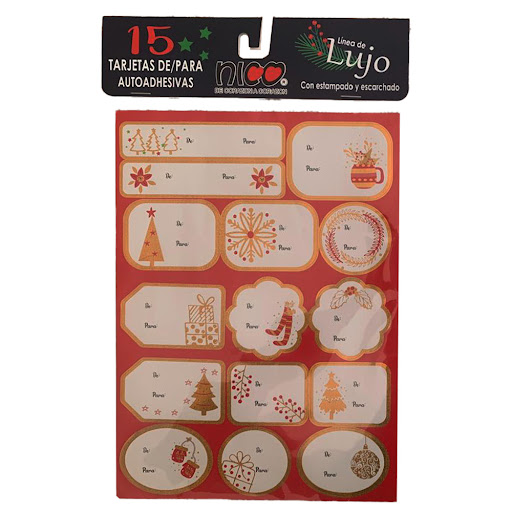 Tarjetas De Regalo Nico Navidad Surtida x 1 und  