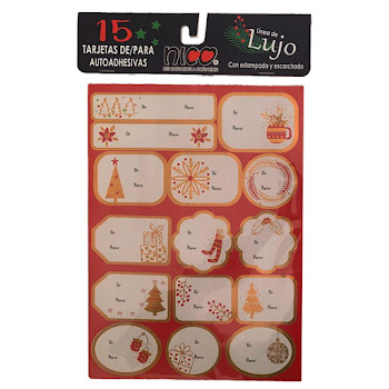 Tarjetas De Regalo Nico Navidad Surtida x 1 und    