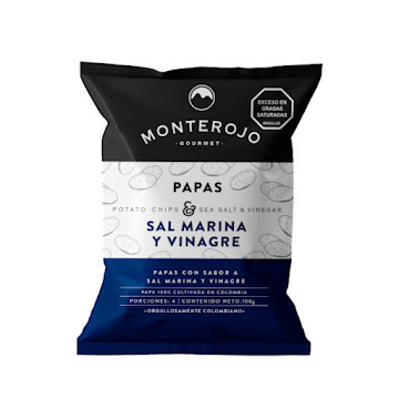 Papas Monterojo Sal   Marina y Vinagre Paquete x 100 gr 