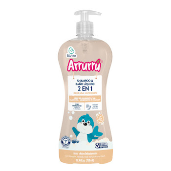Shampoo y Baño Líquido Arrurrú 2 en 1 Delicada Nutrición x 750 ml  