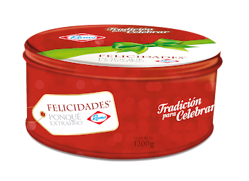 Ponque Felicidad   Negro lata x 1200g Nav18  