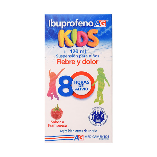 Ibuprofeno Kids AG Sabor A Frambuesa Frasco x 120 ml