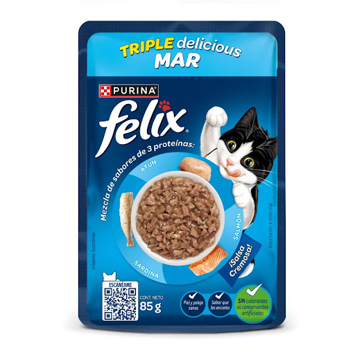 Alimento Para Gato Felix Triple Delicious x 85 gr