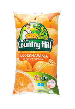JUGO COUNTRY HILL 100%   NARANJA SIN PULPA BOLSA X1L.                    
