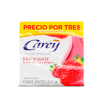 Jabón Carey Exfoliante Fresa Y Colágeno 110 gr x 3 und undefined