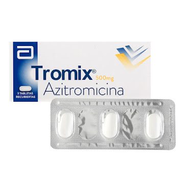 Tromix Azitromicina 500 mg Abbott Caja x 3 Tabletas  
