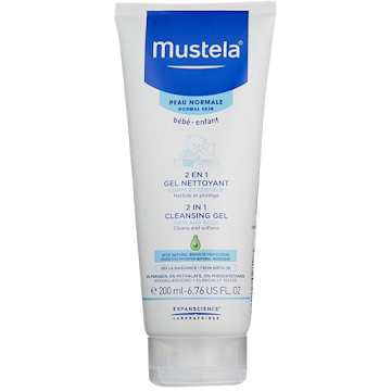 Crema Mustela Bebé 2 En 1 Cabello Y Cuerpo Hipoalergénico x 200 ml  