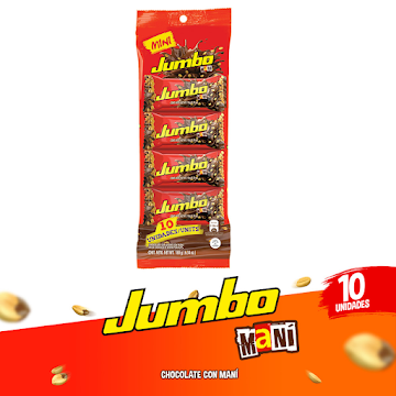 Chocolatina JUMBO Mini Maní Paq x 10 und                           