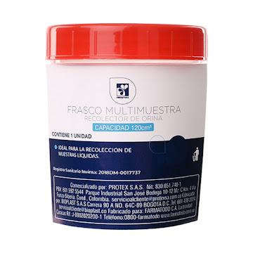 Frasco Recolector  Multimuestra Farmatodo x 1 und  
