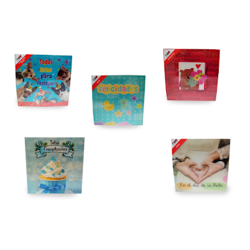 Tarjeta De Regalo Mediana En Tercera Dimensión Motivos Surtidos x 1 und  
