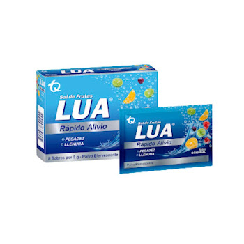 Sal De Frutas Lua Simeticona + Bicarbonato de Sodio Caja x 8 Sobres  