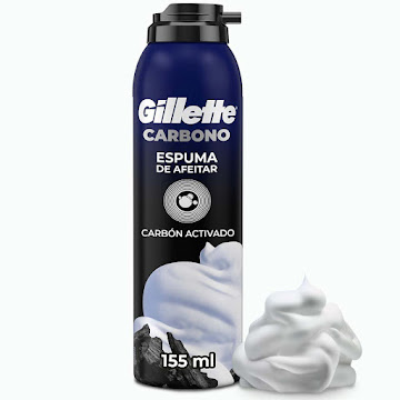 Espuma de Afeitar Gillete Carbono con Carbón Activado Botella x 155 ml  