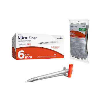 Jeringa Ultra-Fine 6mm 31G x 1ml Bolsa x 10 und  