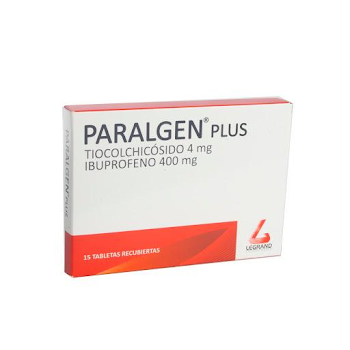 Paralgen Plus Tiocolchicosido + Ibuprofeno 4mg/400mg Legrand Caja x 15 Tabletas  