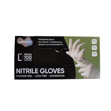 Guantes De Nitrilo Inverfarma Talla L Blanco x 100 und  