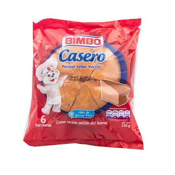 Ponqué Bimbo Casero Vainilla x 220 gr  