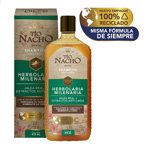 Shampoo Tío Nacho Fortalecimiento Capilar Herbolaria Milenaria x 415 ml