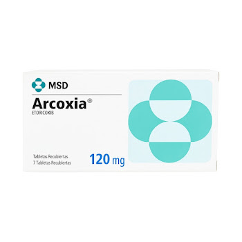 Arcoxia Etoricoxib 120 mg MSD Caja x 7 Tabletas  