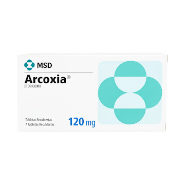 Arcoxia Etoricoxib 120 mg MSD Caja x 7 Tabletas  