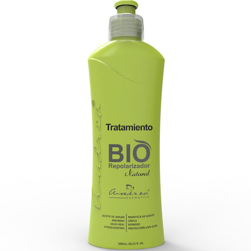 Tratamiento Bio Repolarizador ANDREA COSMETICS 300ML x 1 Ayuda a restaurar cabellos maltratados, creando una capa que brinda protección prolongada, devolviéndole la vitalidad, salud y brillo a los cabellos secos y opacos sometidos a procesos químicos y físi