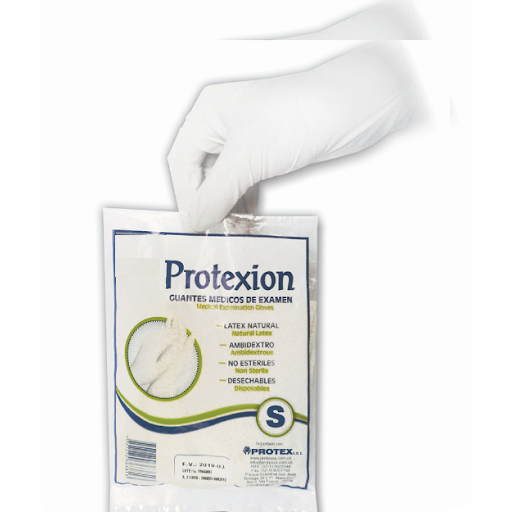 Guantes De Latex Protexion Para Examen Talla S x 1 und