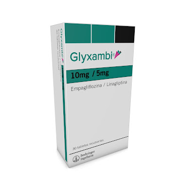 Glyxambi Empagliflozina + Linagliptina 10mg/5mg Boehringer Caja x 30 Tabletas  