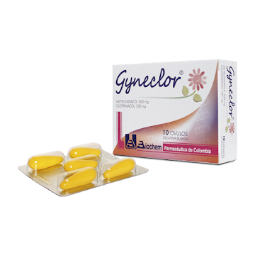 GYNECLOR 500/100MG   OVULOS X10OVU. BIOCHEM METRONIDAZOL CLOTRIMAZOL     