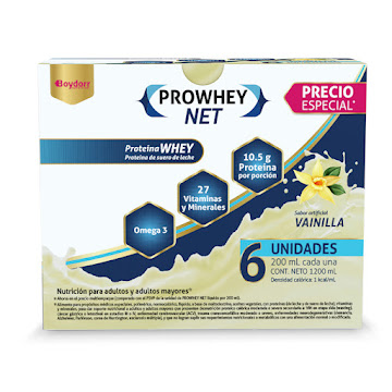 Proteína Liquida Prowhey   Net Sabor Vainilla Paca x 6 und Cada Una x 200 ml  