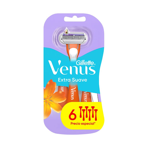 Maquina De Afeitar Gillette Venus Extra Suave Blíster x 6 und