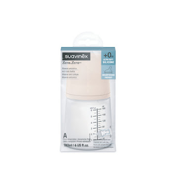 Tetero Suavinex Zero Zero Flujo Adaptable 0m+ x 180 ml  