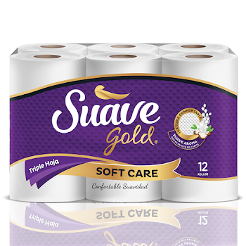 Papel Higiéenico Gold Suave Soft Care x 12 und  