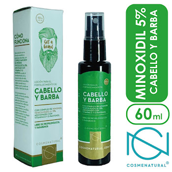 Minoxidil Loción Fortalecimiento Cabello Y Barba Cosmenatural x 60 ml  