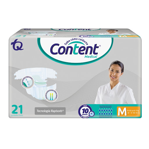 Pañal Content Medical talla M Paquete x 21 und