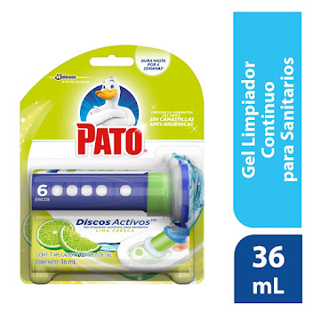 Limpiador De Baños Pato Discos Activos Fragancia Cítrica Empaque x 36 ml  
