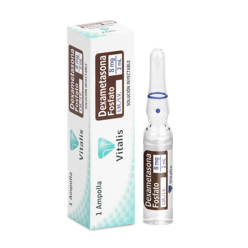 Dexametasona Fosfato 8 mg/2ml Vitalis Caja x 1 Ampolla