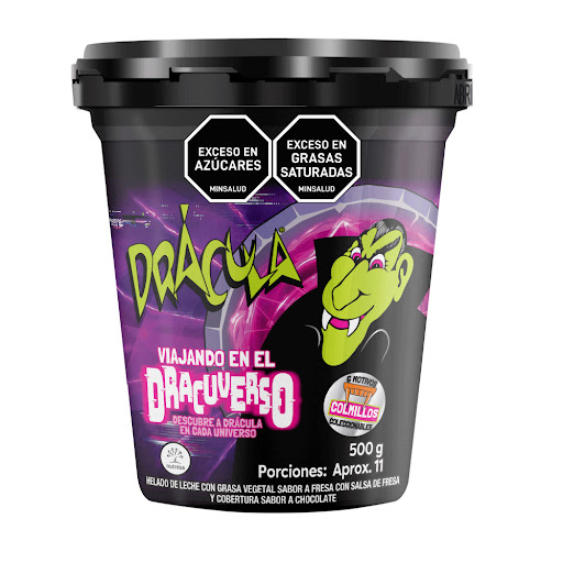 Helado Halloween Drácula Dracuverso Vaso x 500 gr 